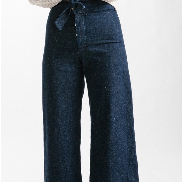 Micaela Greg Sailor Jeans - XS Raw Indigo Denim - Picture 2 of 3